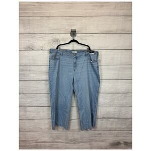 Abercrombie & Fitch Plus Size Curve Love High Rise Wide Leg Jeans Size 37 Short